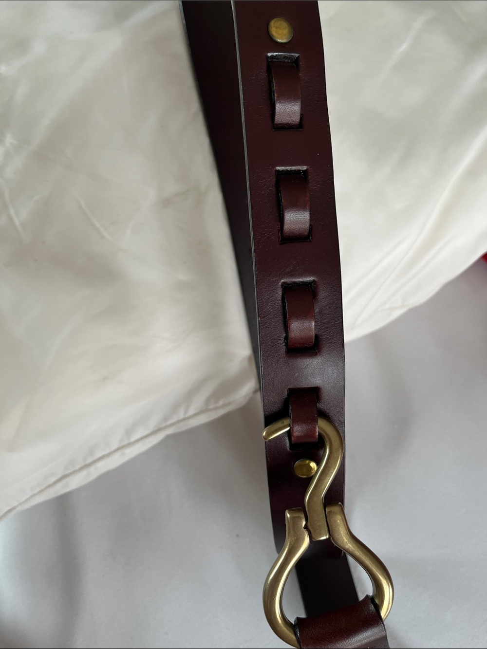 Orvis brown leather brass hoof pick belt western equestrian hand crafted 34” - Picture 3 of 16